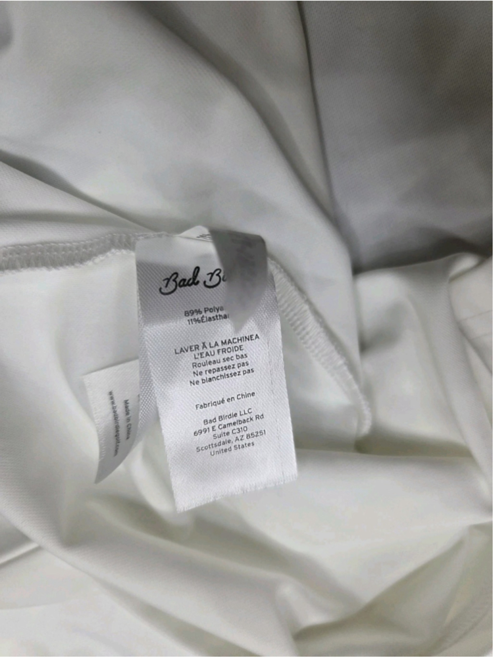Bad Birdie Women's Blade Sleeveless Golf Polo 1/4 Zip White NWT Size Large #1433 - Picture 7 of 13